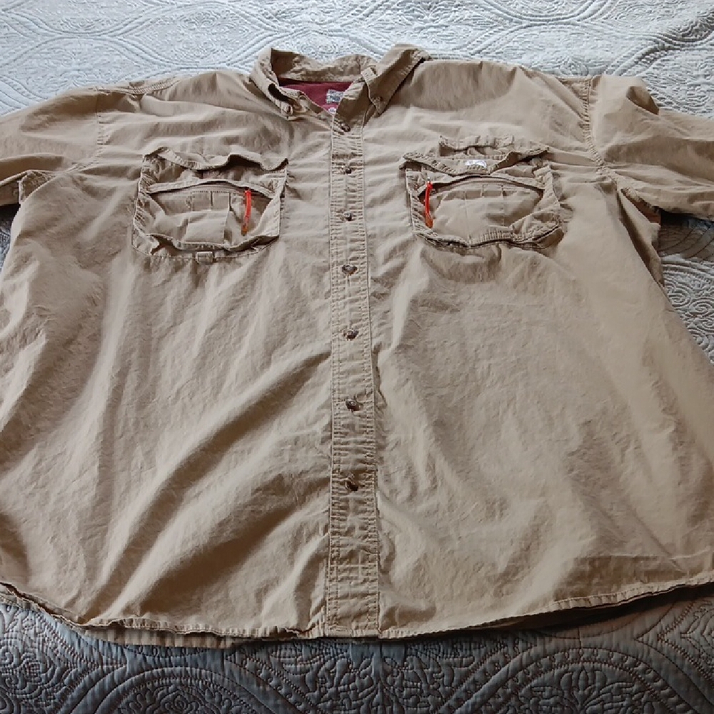 Gander Mountain Men's Tan Vented‎ Shirt XXLT